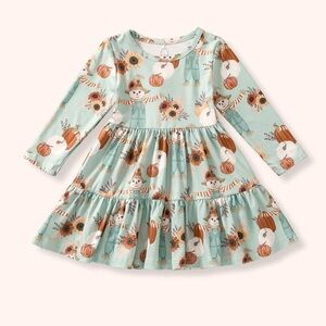 Floral Print Kids Casual Dress